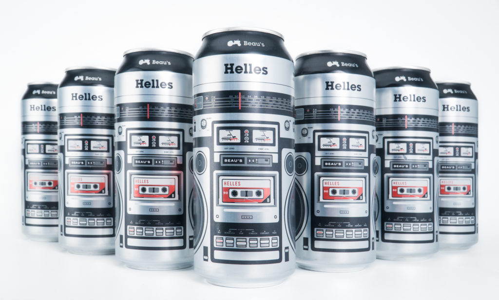 Beau’s Helles lager in single cans for summer