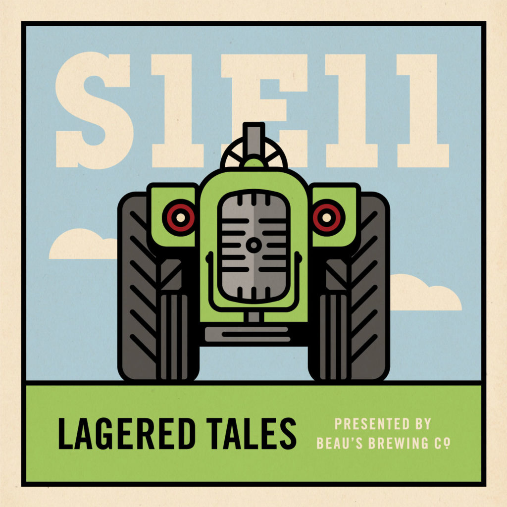 Lagered Tales tractor mic logo, episode 11